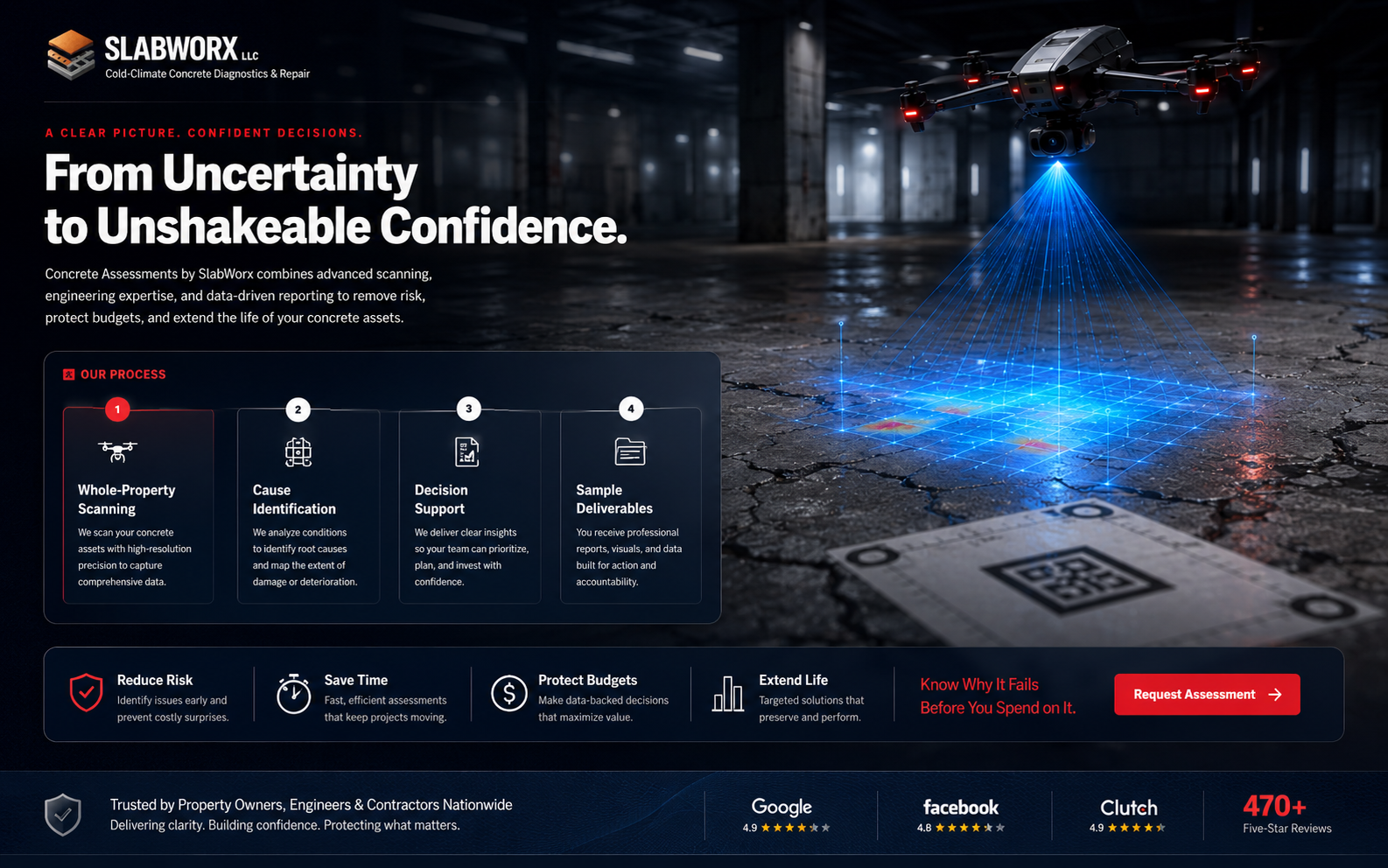 Concrete Assessments website and report visual reference
