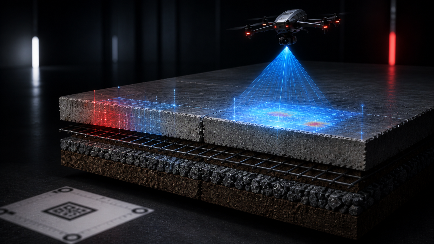 Aerial and close-range concrete visual capture